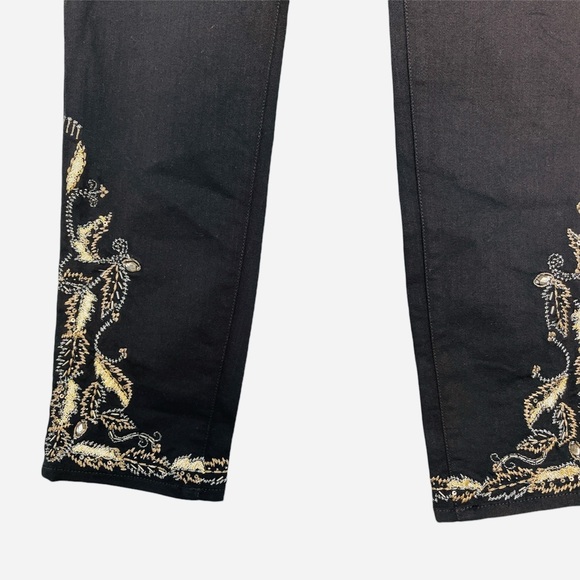 Nwt- RALPH LAUREN, BLACK EMBROIDERED PANT, SIZE: 8 MSRP $185 - Picture 3 of 9